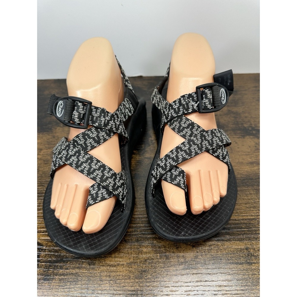 Chaco Womens 6 Z Boulder 2 Luvseat Sport Hiking Sandals Black White J107336